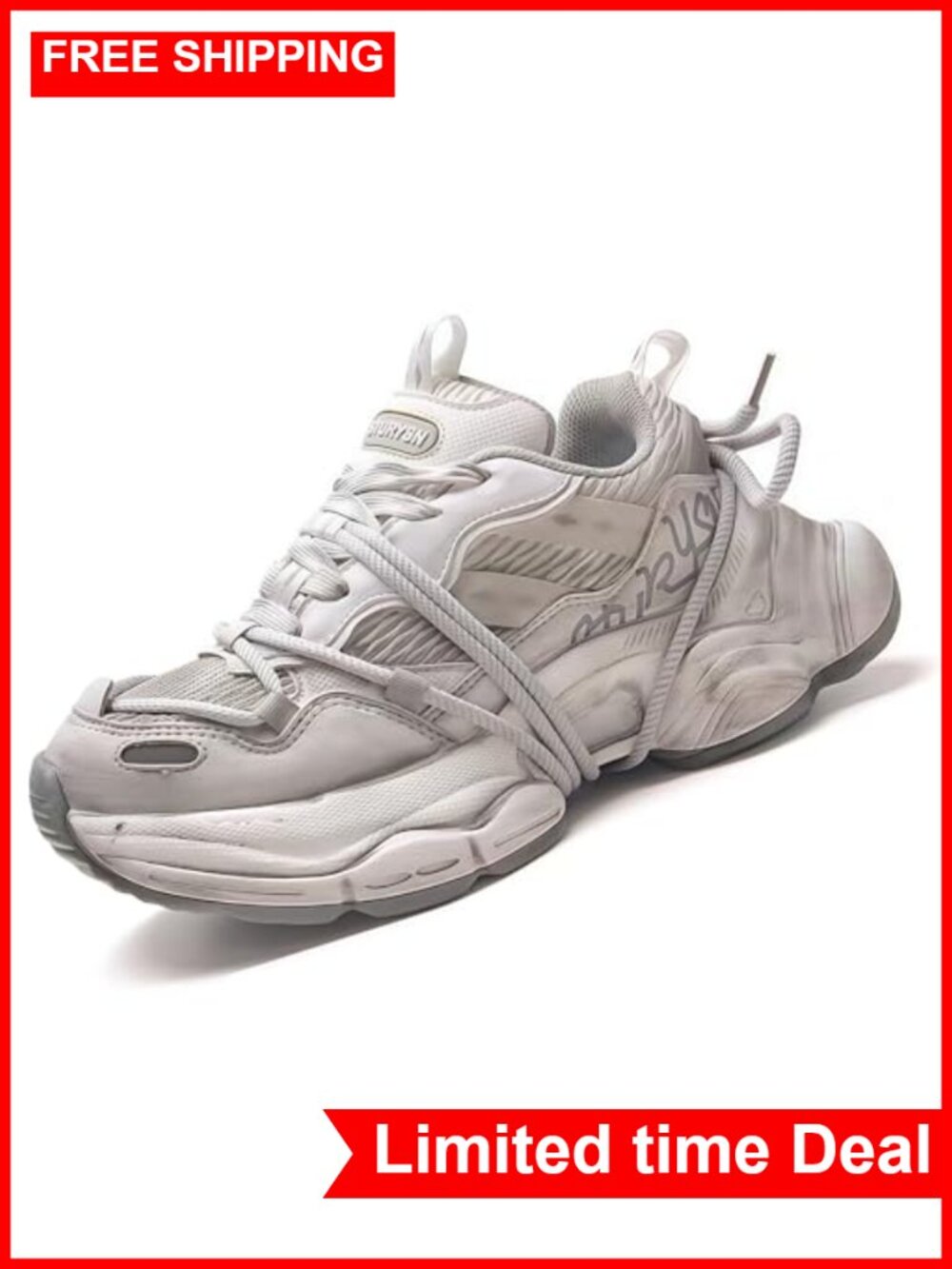 Chunky Platform Sneakers 2.7 Inch Height Incre Faux Leather Mesh Dad Shoes